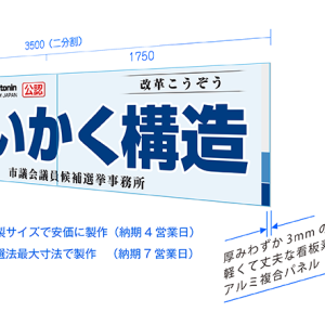 選挙事務所看板